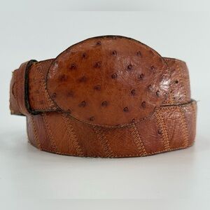 Vintage Montana Ostrich Leather Belt 36
